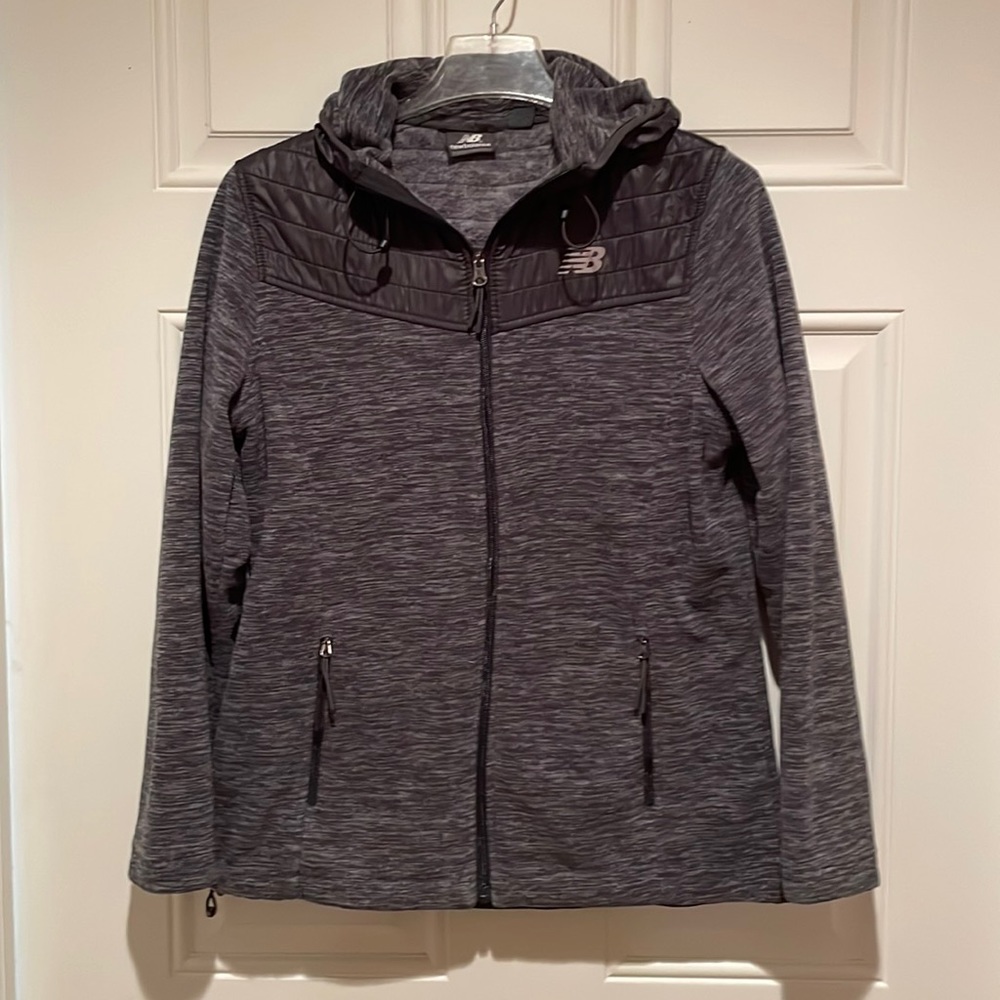New Balance Women's Heathered Gray Zip Hoodie Jacket